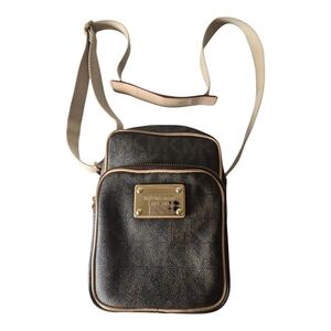 Michael Kors Brown and Tan Crossbody Bag